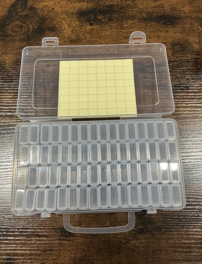 New 64 Grids small diamond art storage box set container bead organizer
