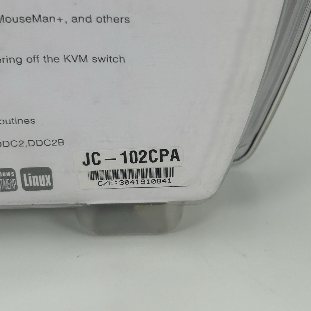JustCom KVM SWITCH WITH AUDIO SUPPORT AND BUILT-IN CABLING JC-102CPA PS/2