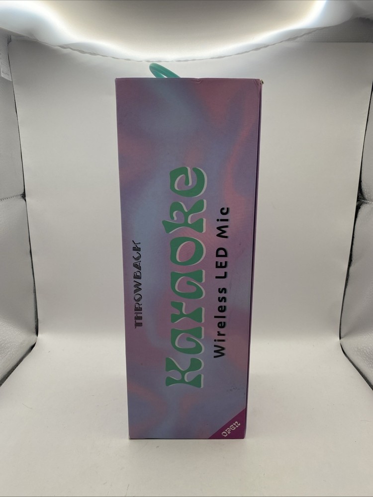 Throwback Karaoke Wireless LED Mic Bluetooth Colorful LED Lights NEW