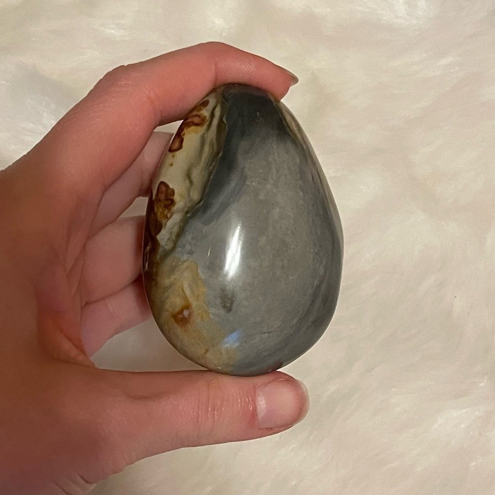 Polychrome Jasper Egg Palm Stone