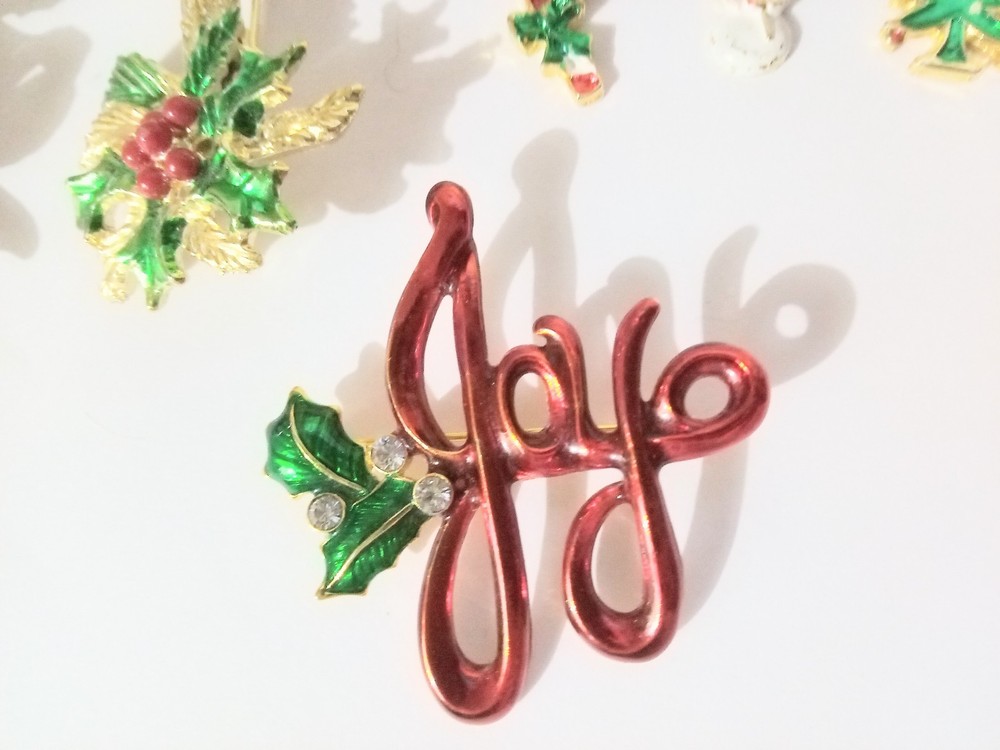 Four Costume Christmas Pins