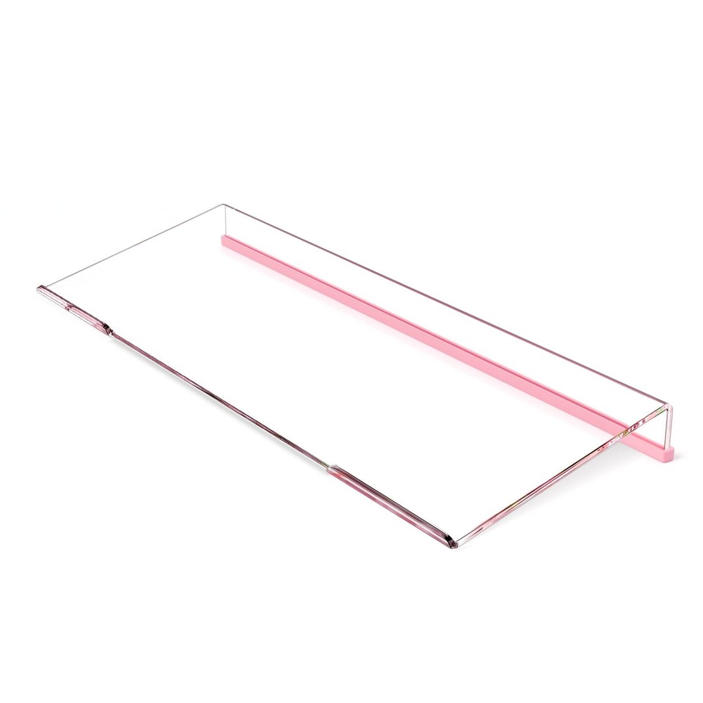 BEEGO Ergonomic Computer Keyboard Stand - 1PCS, Clear W/ Lightpink Strip