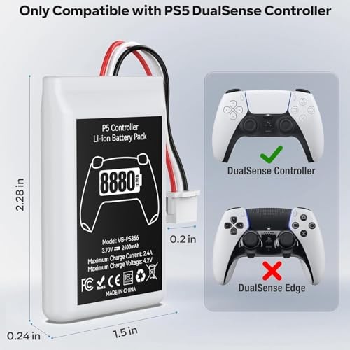 Kosker PS5 Controller Battery Replacement Kit Compatible with PlayStation 5 Orig