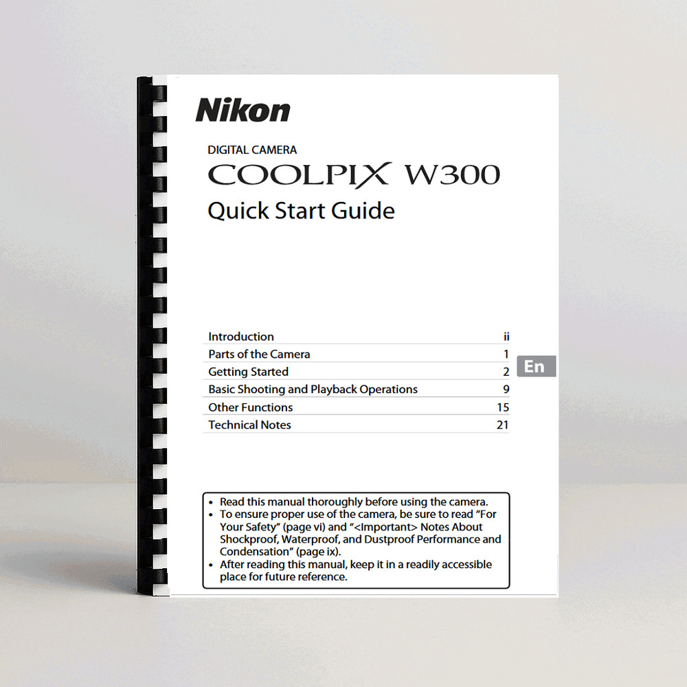 Nikon Coolpix W300 User's Manual