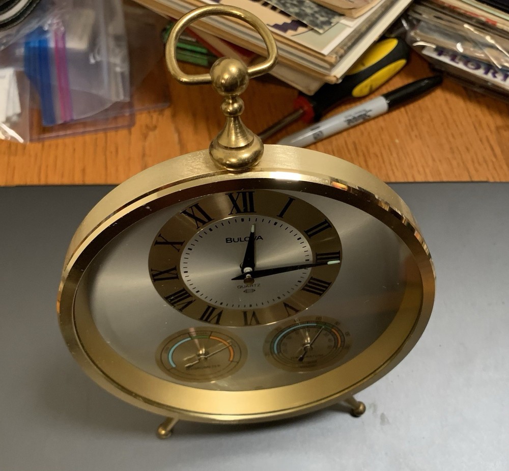 BULOVA Clock (Hygrometer-Temperature) works great