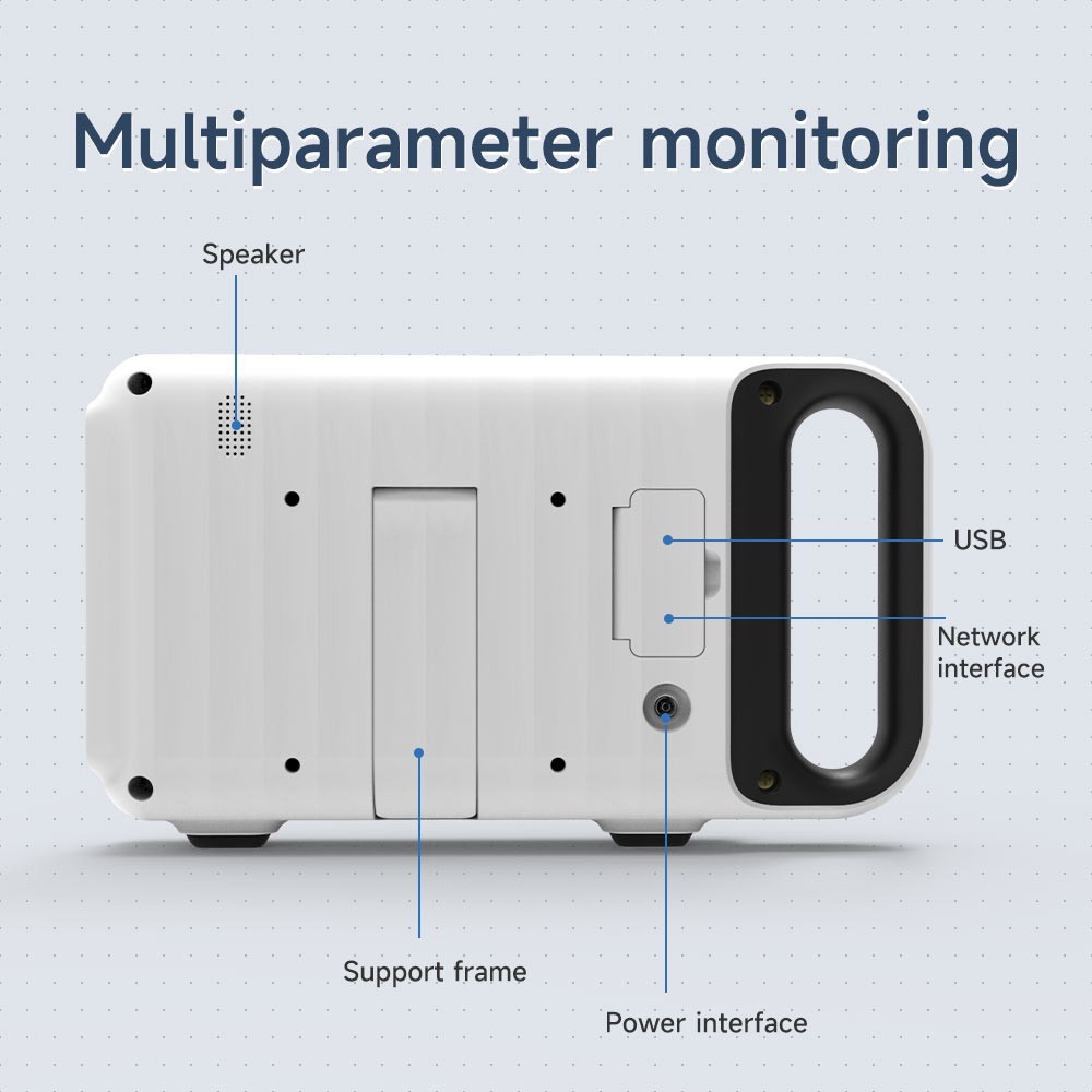Multi-parameter Patient Monitor Vital Signs Monitor ECG/NIBP/TEMP/RESP/SPO2/PR