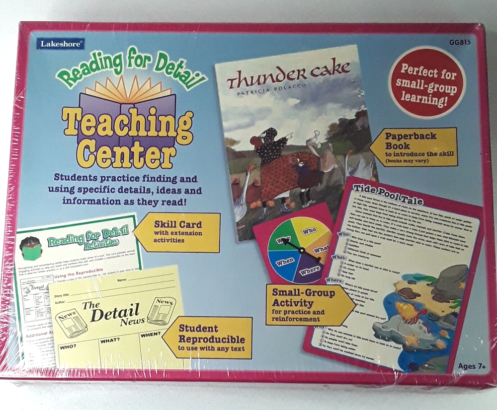 Reading For Detail Teaching Center Small Group Homeschool Learning Activity Kit