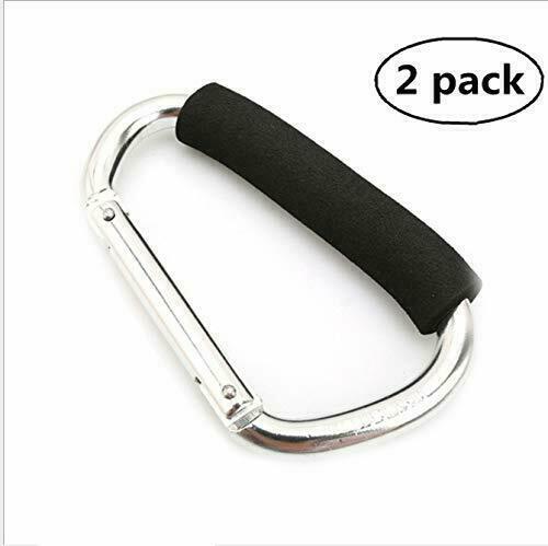 2PC Large D Shape Carabiner 485lbs with Grip Camping Handhold Clip Hook