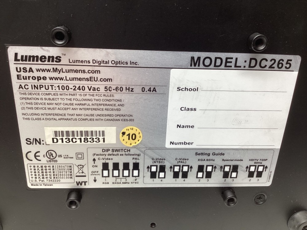 Lumens DC265 Full HD Document Camera Visualizer 1080p