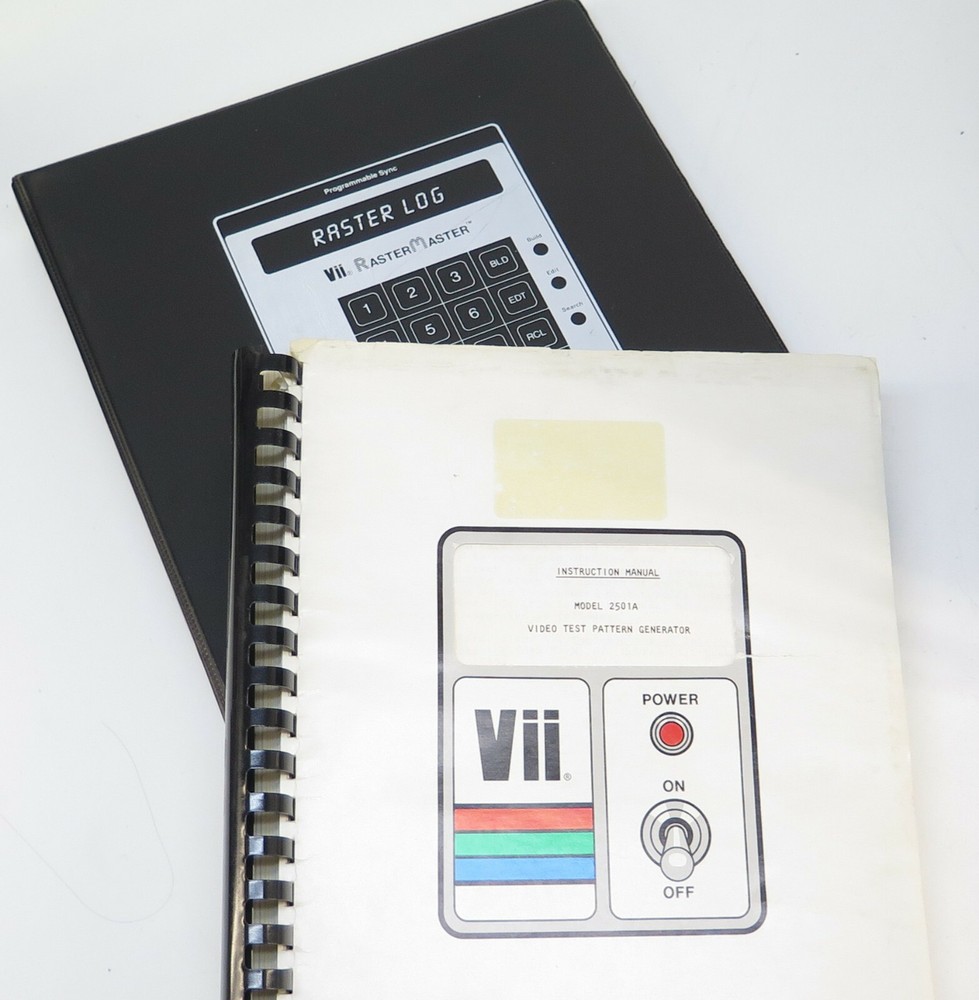 Vii 2501A Video Test Pattern Generator w/ Instruction Manual & RasterMaster Log