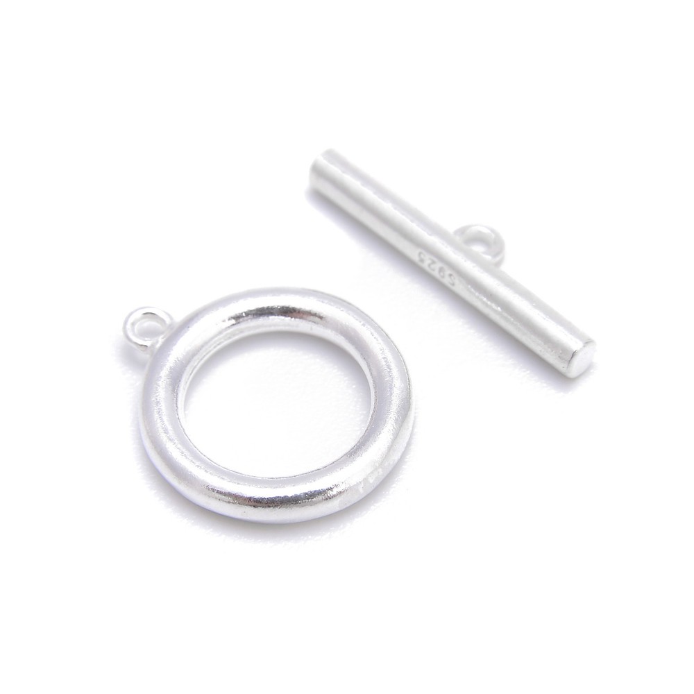 925 Sterling Silver OT Clasp Size 15mm Diameter 2 Sets Per Bag