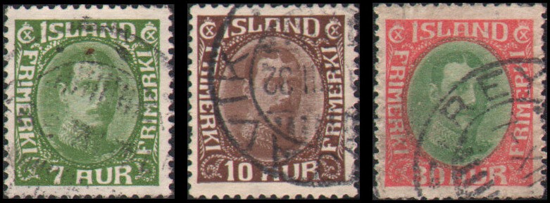 Iceland #180//183 Used redrawn