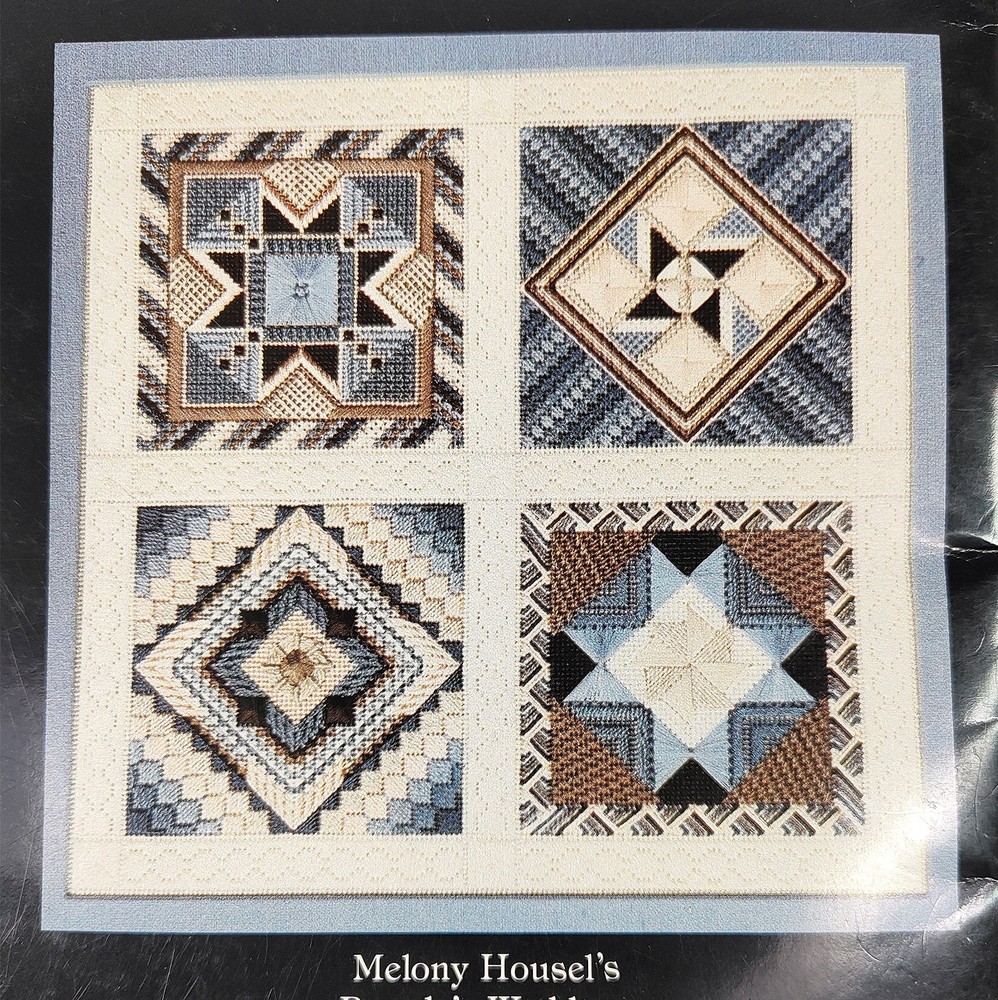 Jean Hilton's GLENEAGLE 1990 Needlepoint Book Pattern Sampler 12 Patch Geometric