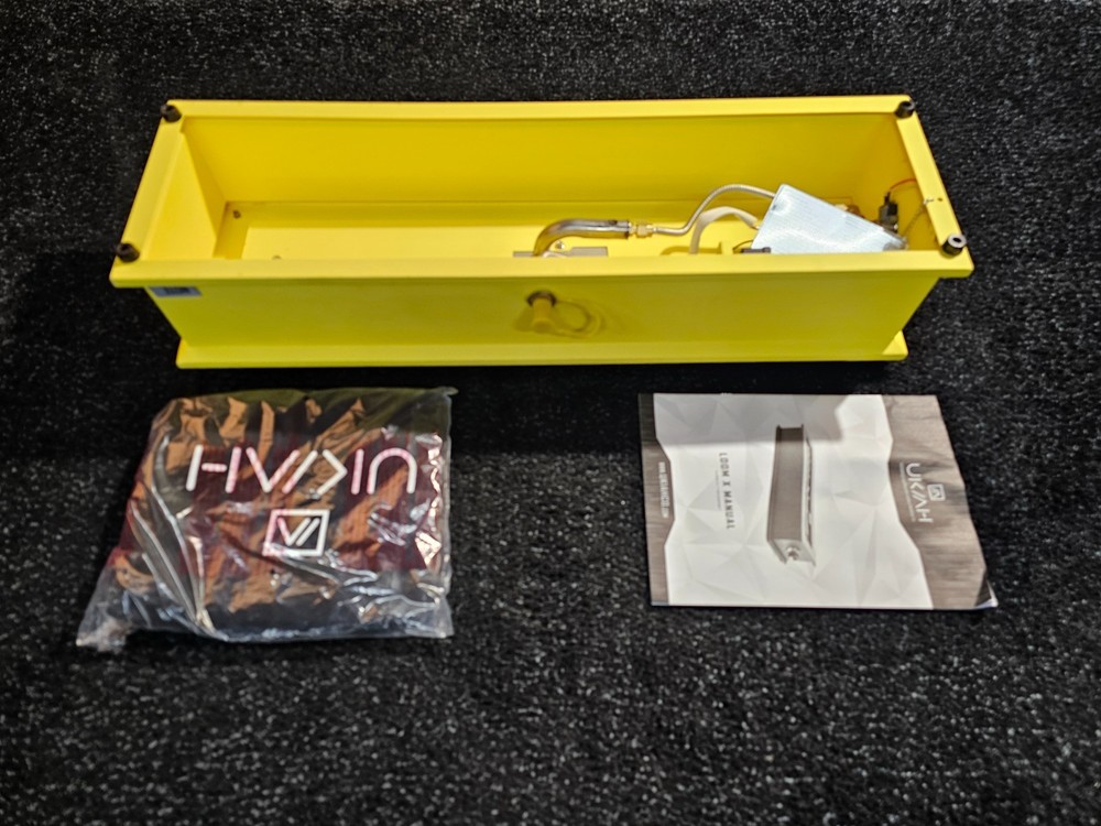 Ukiah TK-1015-LX Loom Propane Tabletop Fire Pit 28 in. W Steel Rectangular