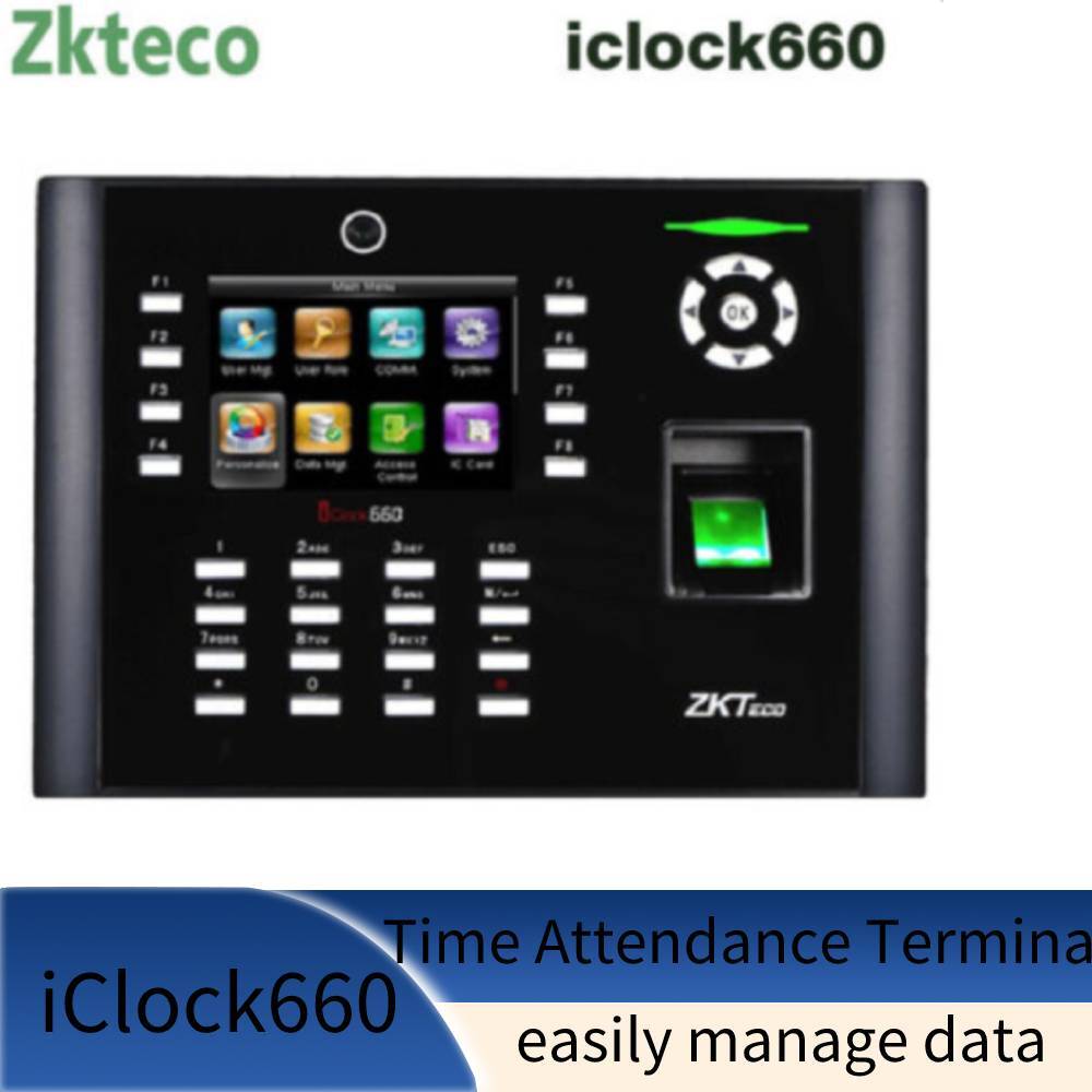 ZKteco Software 8K Fingerprint Time Attendance Terminal Access Control iClock660