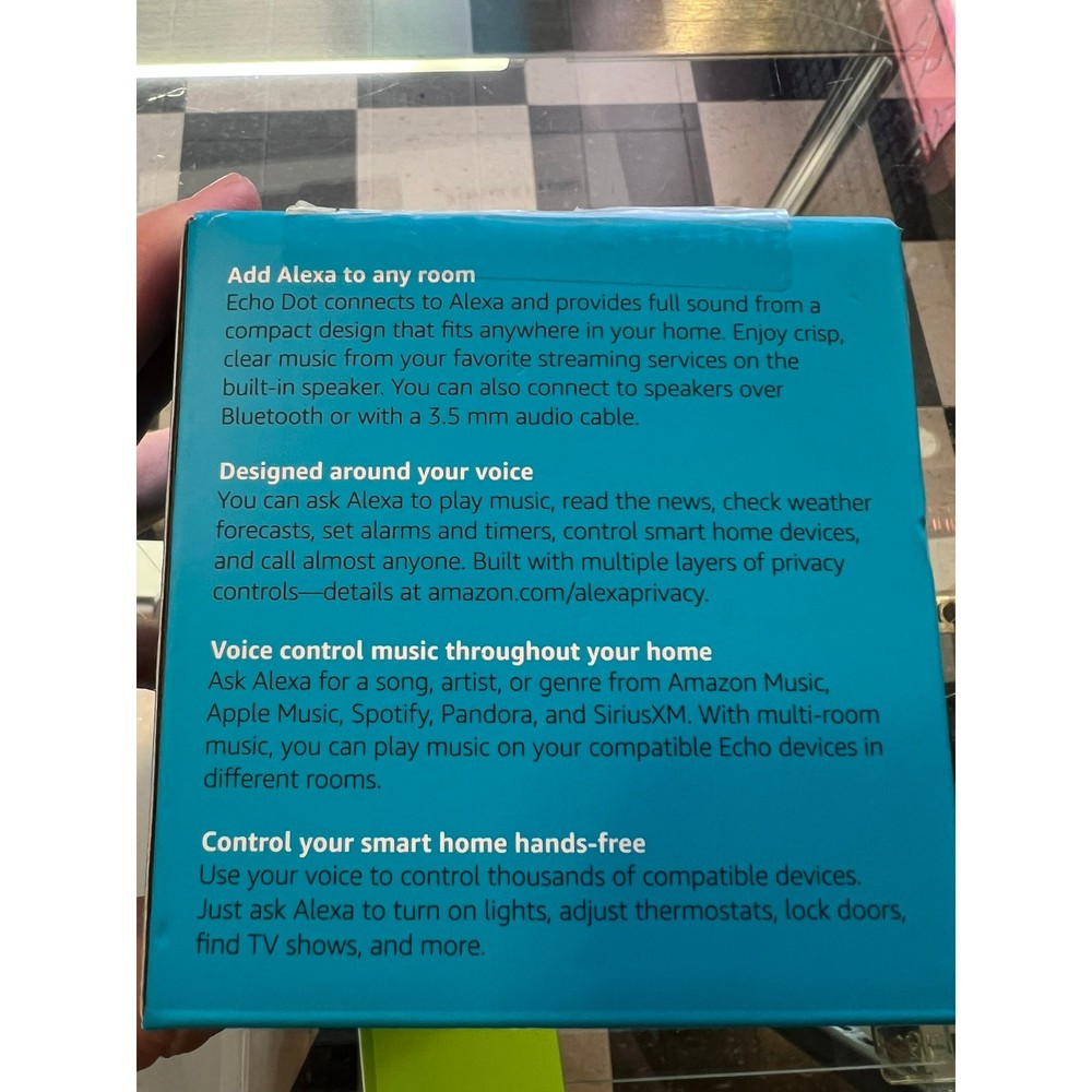 Amazon Echo Dot 3rd Gen Smart Speaker w/ Alexa Charcoal Bluetooth