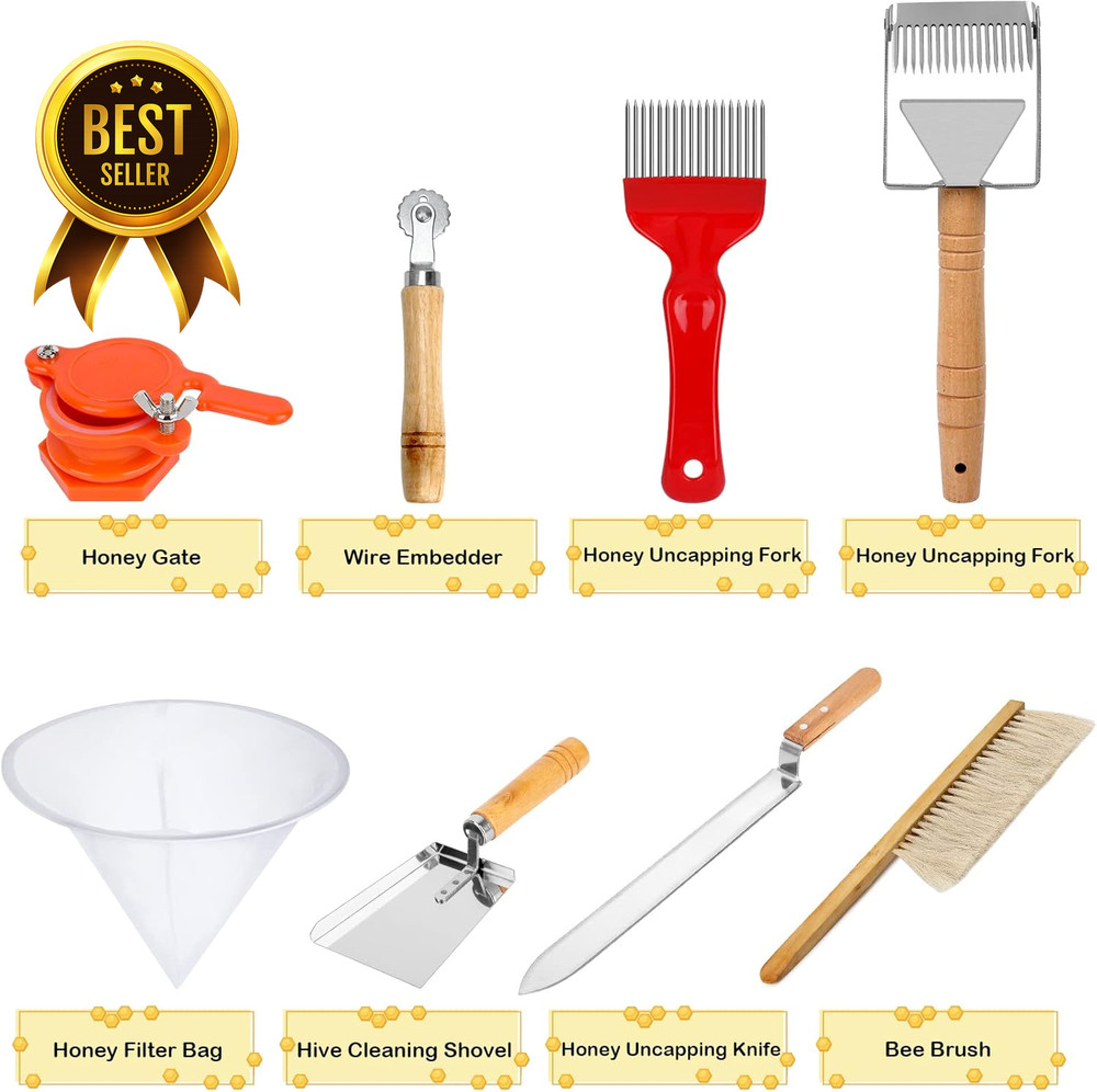 30-Piece Beekeeping Starter Kit Tools & Supplies Complete Set for Beekeepers