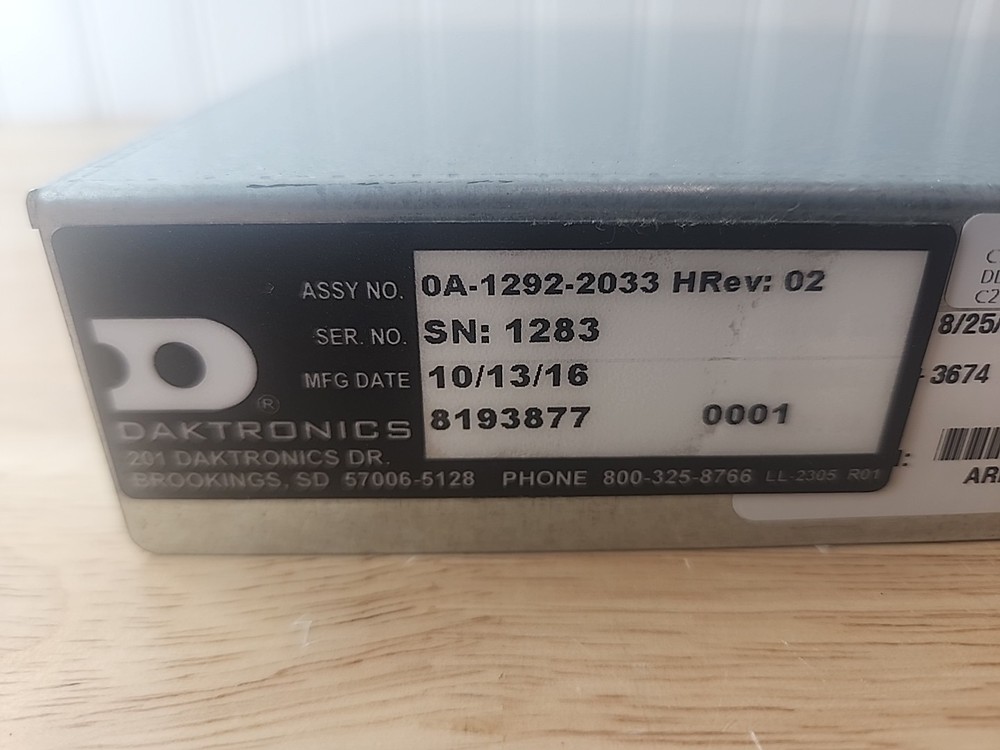 Daktronics DMP-8000 Commercial Display Controller 0A-1292-2033