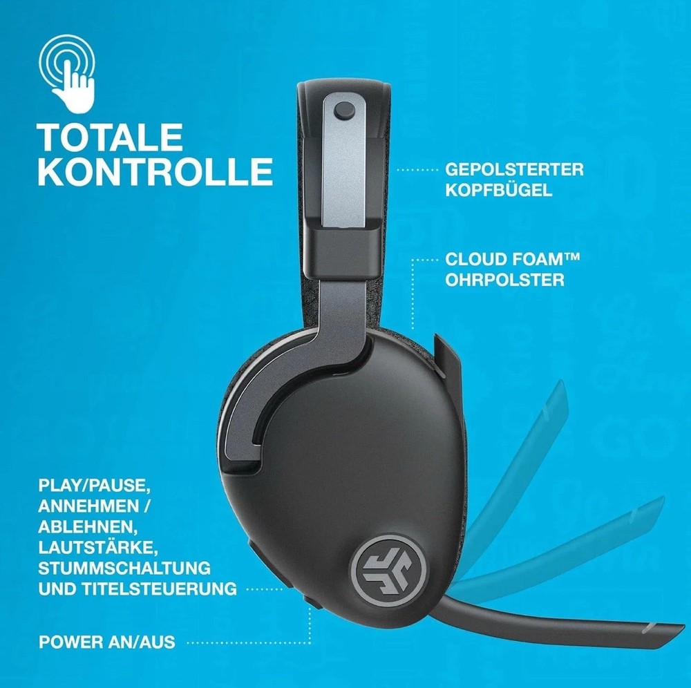 JLab JBuds Work Wireless Headset with Microphone Over Ear Computer Headsets 60HR