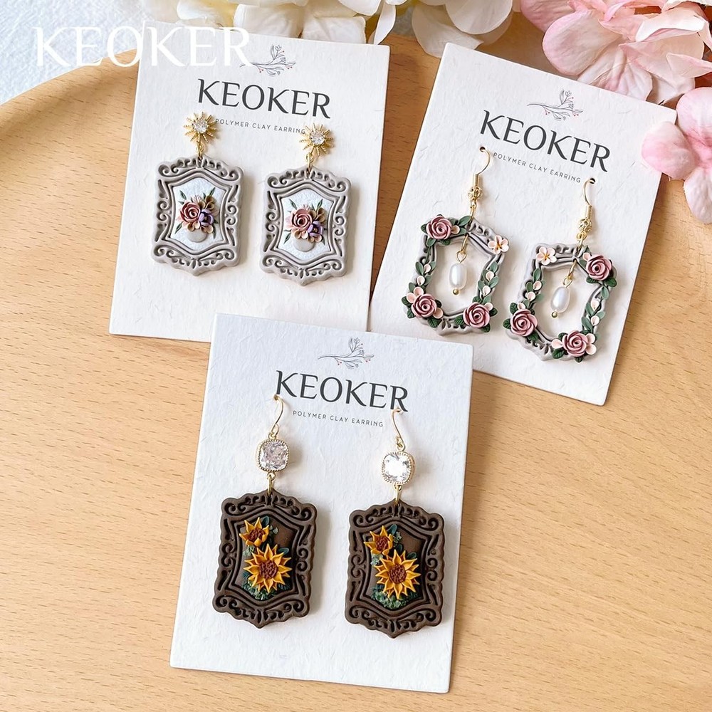 12 Piece Polymer Clay Frame Earring Cutters