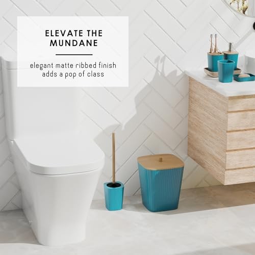 Bathroom Set - Bathroom Accessories Set, 6PC Bathroom Complete Set Teal