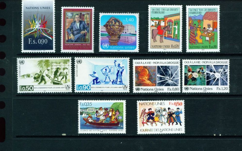 1987 UN Mint Geneva Stamps - Never Hinged - Complete