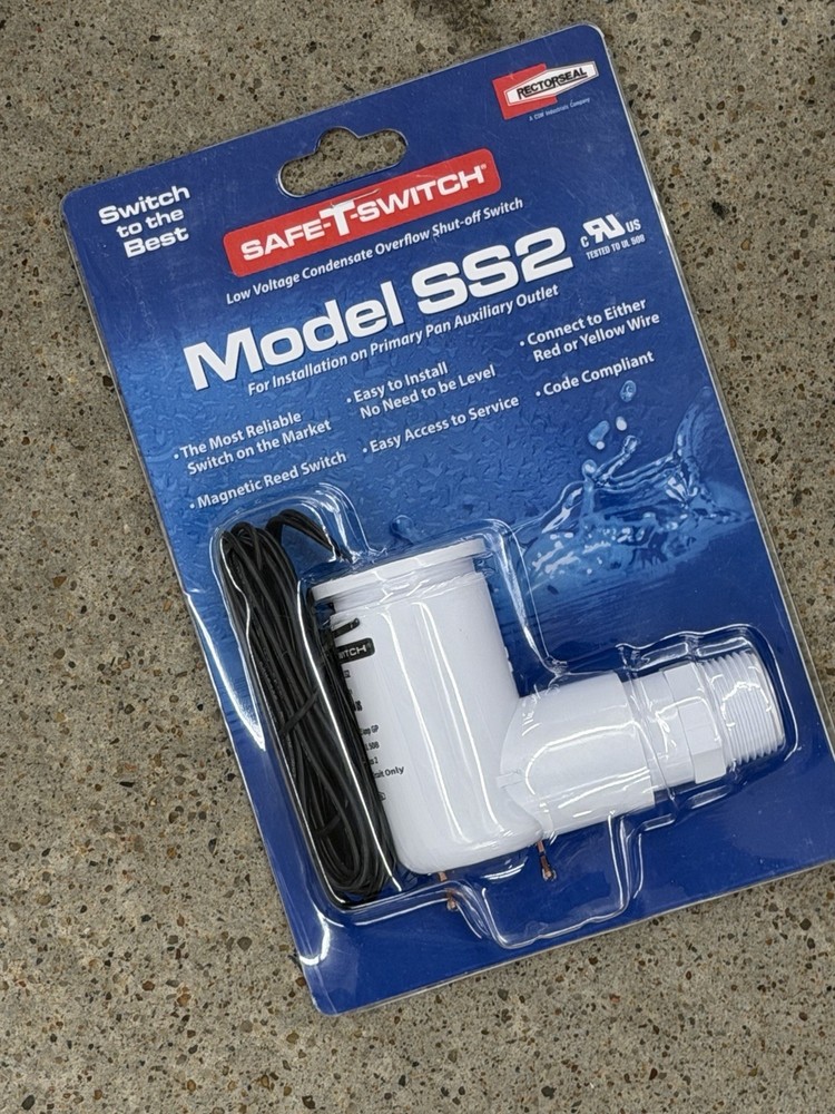 RectorSeal Safe-T-Switch SS2 Low Voltage Condensate Overflow Switch