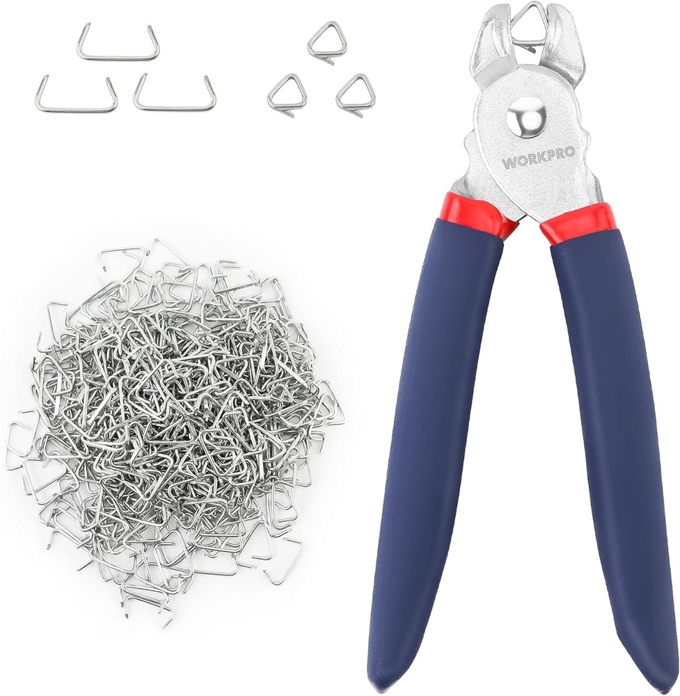 Durable Galvanized Hog Ring Pliers Set with 500 Rings