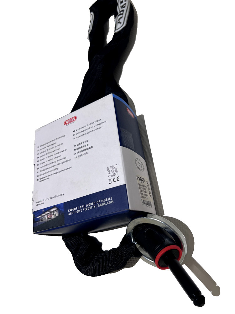 ABUS ALARMBOX 2.0 + ACH 6KS/100. Locking Alarm System w Adaptor Chain