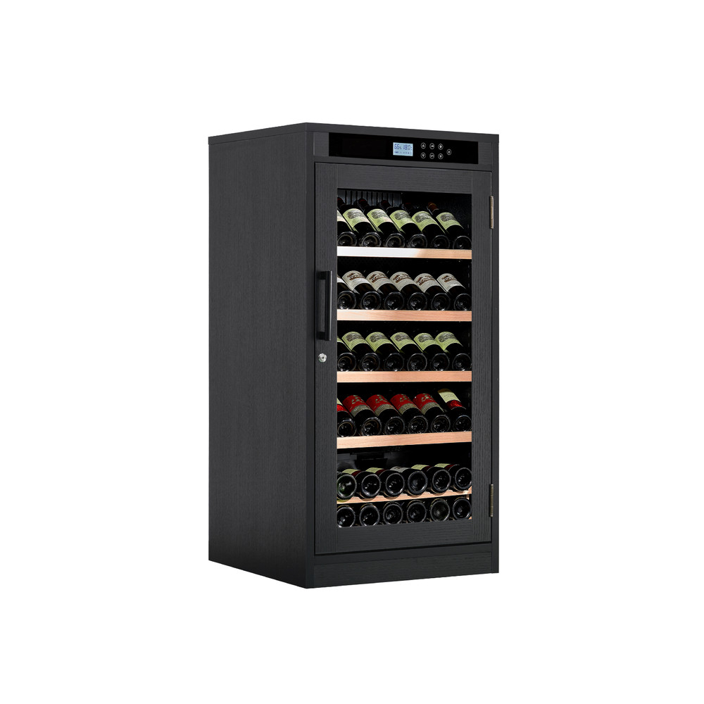 69 Bottles Touch Screen Display Constant Temperature Grape Wine Cooler,Black
