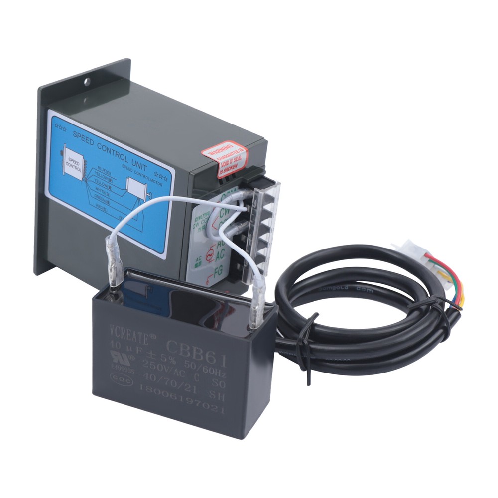 200W 110V AC Gear Motor Electric Variable with Speed Controller Single-phase 20K