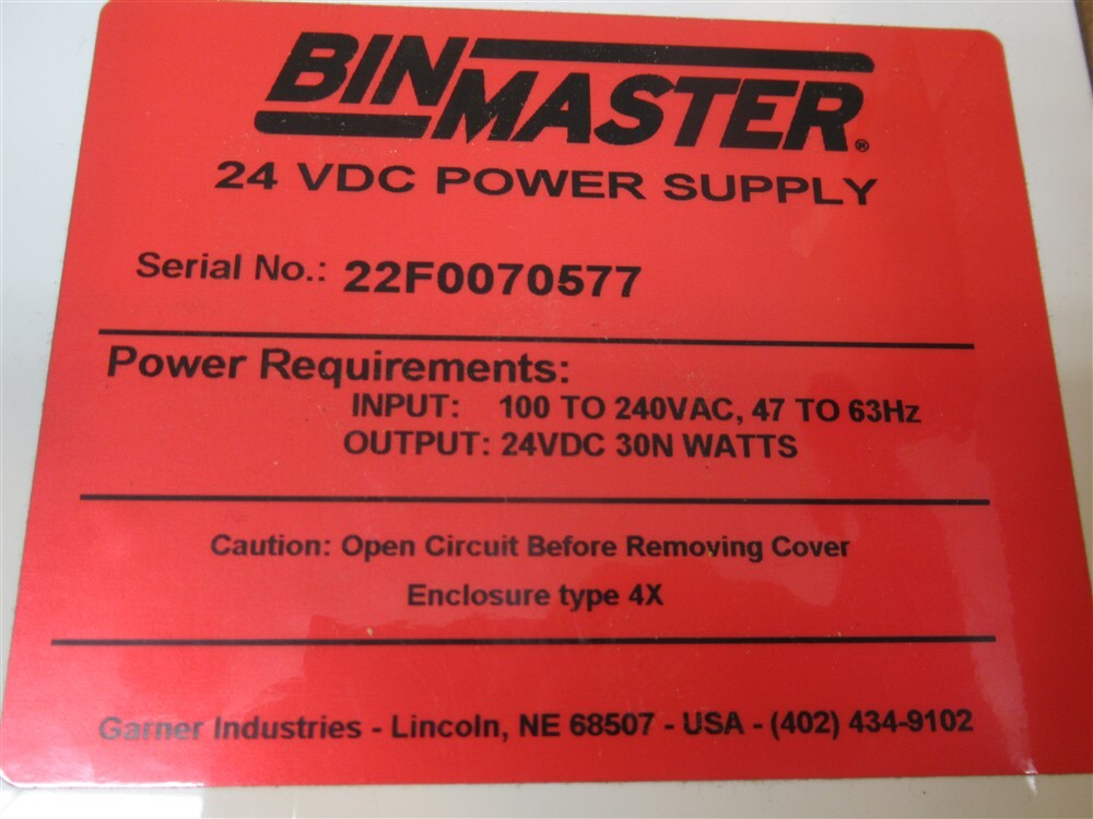 Bin Master 730-0577, 24 VDC Power Supply