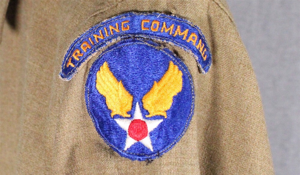 WWII Army Enlisted Man's OD Wool Shirt - S/SGT AAF Training Command