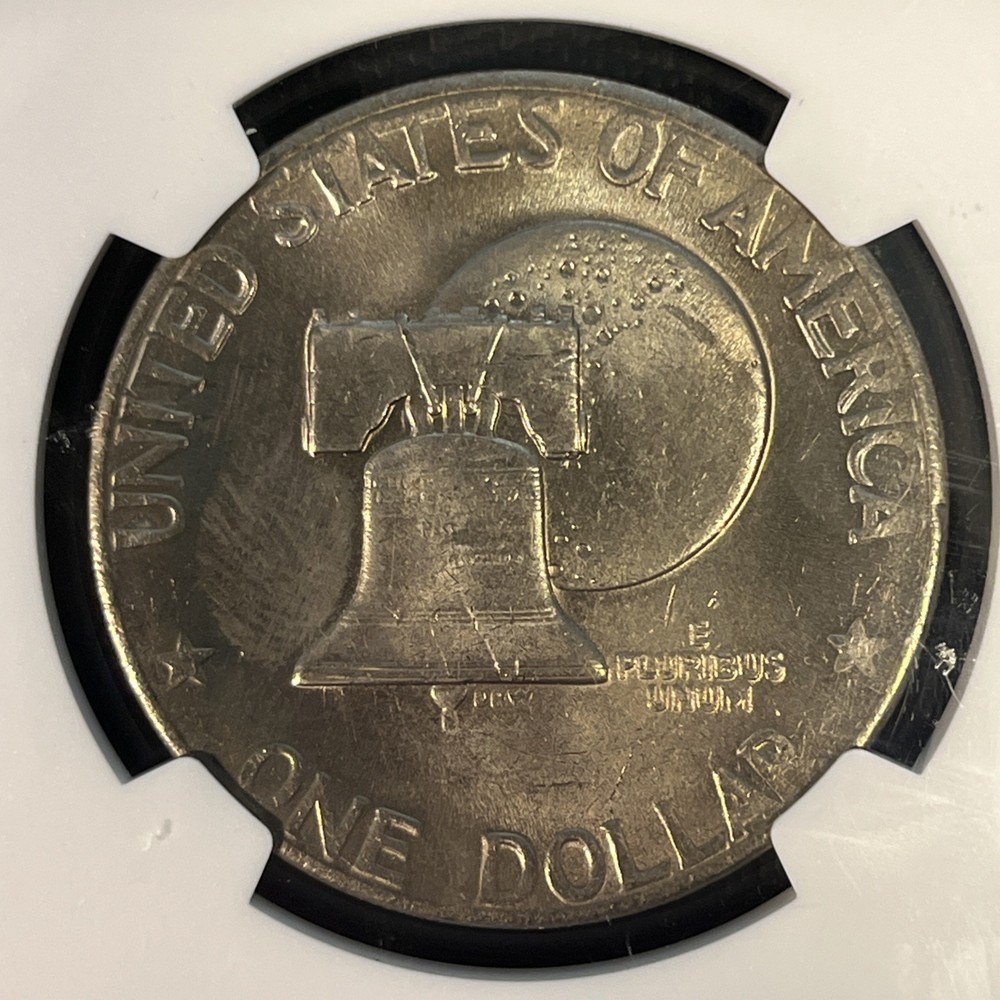 1976 Bicentennial $1 Eisenhower Coin NGC Sample Slab