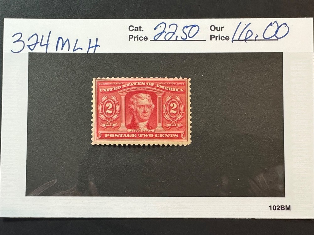 Scott # 324  MLH    2024 Scott Catalogue Value $ 22.50