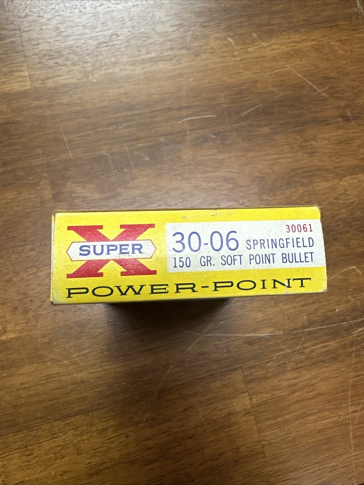 Western Super X Power Point 30-06 Springfield 150 Gr Empty Ammo Box With Insert