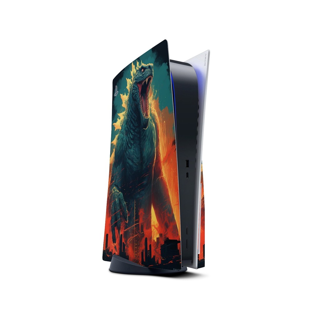 PS5 Disc Version Console & Controller Vinyl Skin Decal Wrap - Godzilla