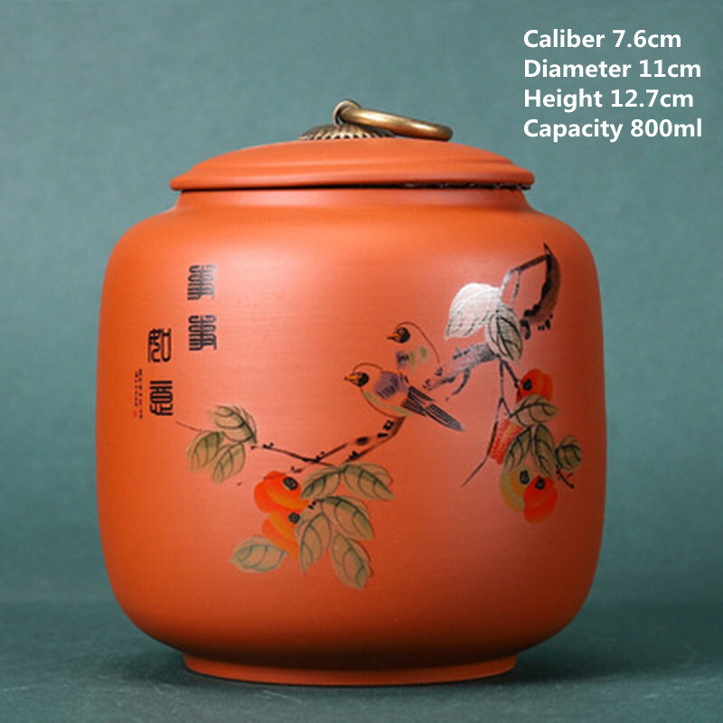 12.7cm Purple Clay Tea Storage Jar Tea Caddy Container Kitchen Bottle Tea Set