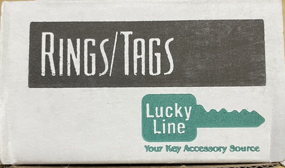 Lucky Line 26010 1" Solid Brass Key Tag with 1 Hole 100 Per Display Box