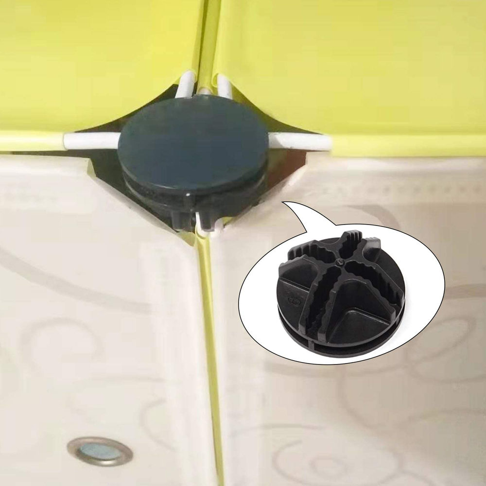 Wire Cube Plastic Connectors for Grid Storage Shelving & Mesh Snap Organizers