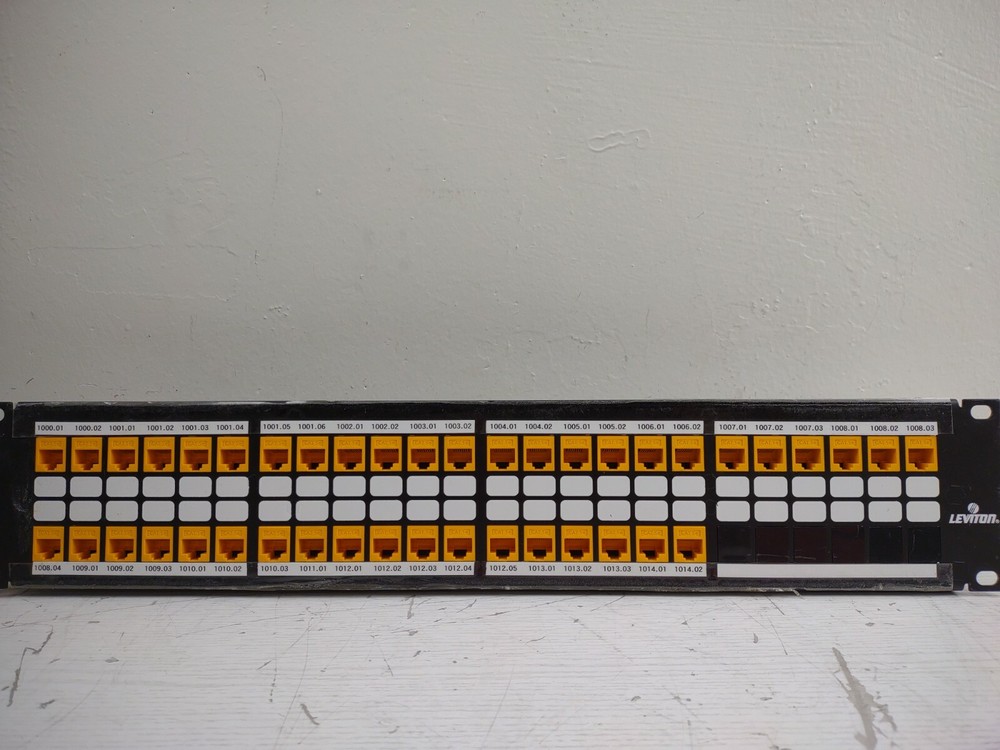 Leviton Cat 5e Flat Patch Panel 42 Port GigaMax 5e T56B-U48