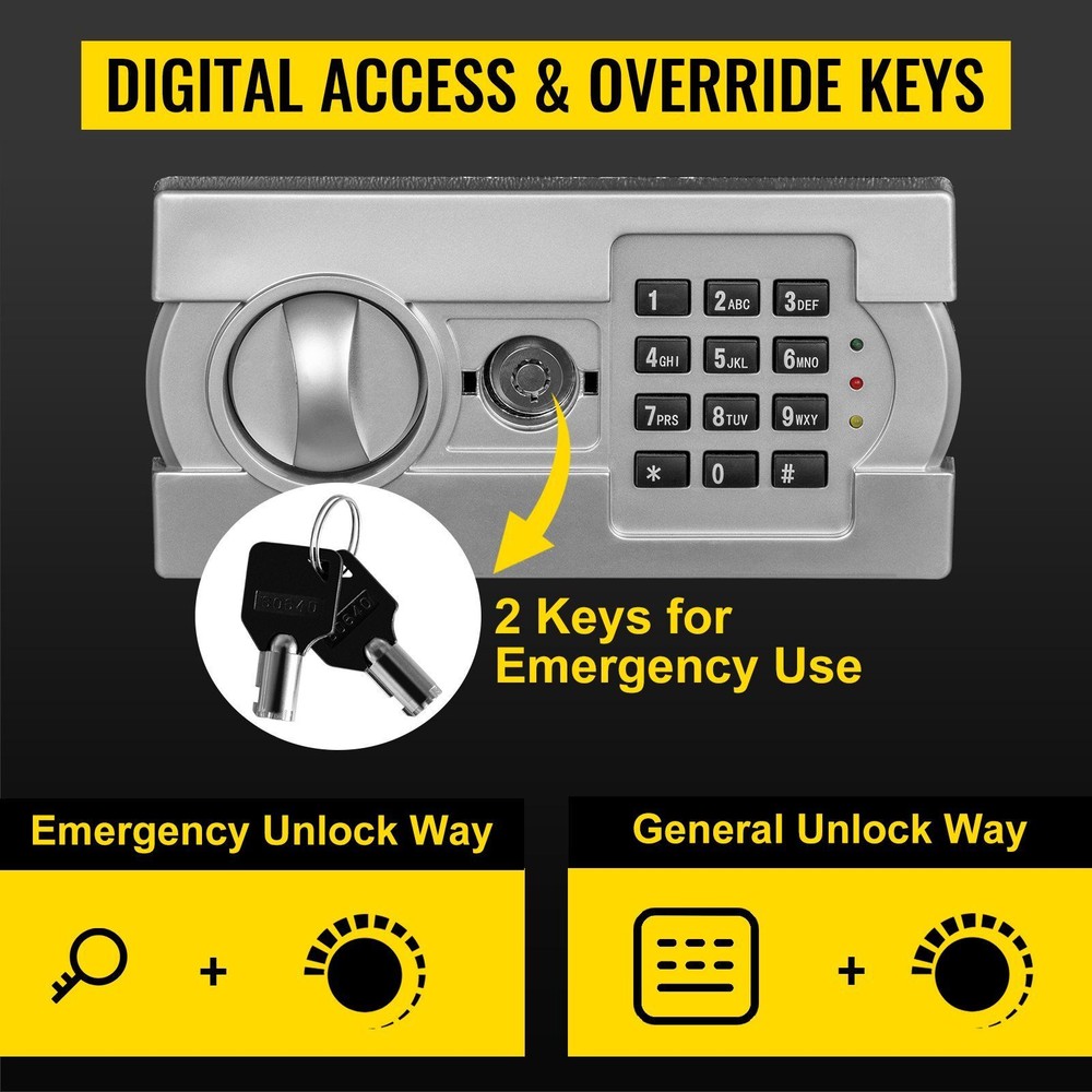 Digital Depository Safe 1.7 Cubic Feet Electronic Code Lock Depository Safe