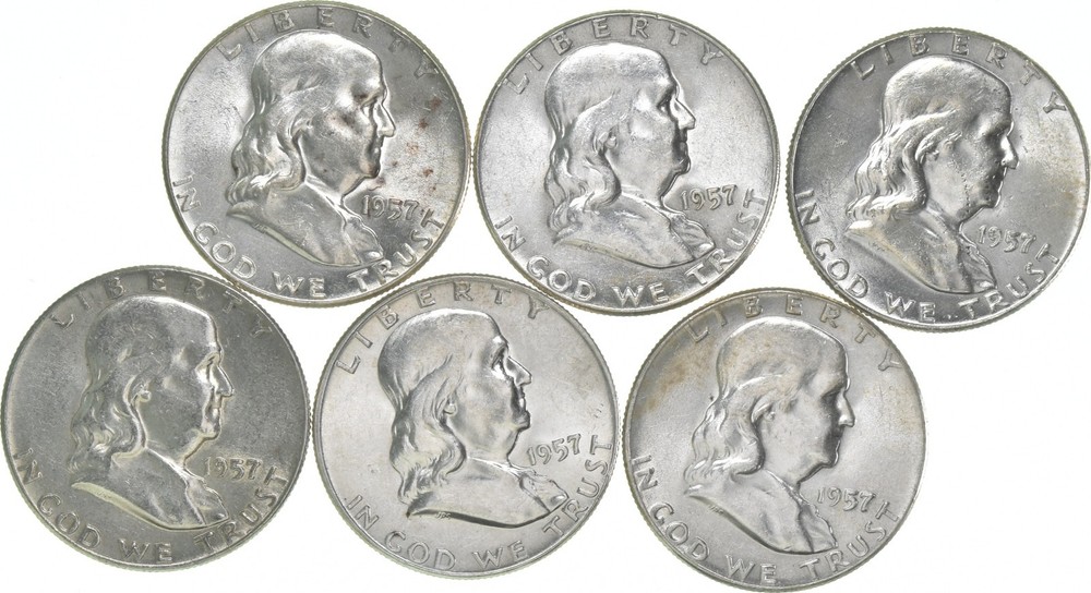 1957 Franklin Half Dollar AU