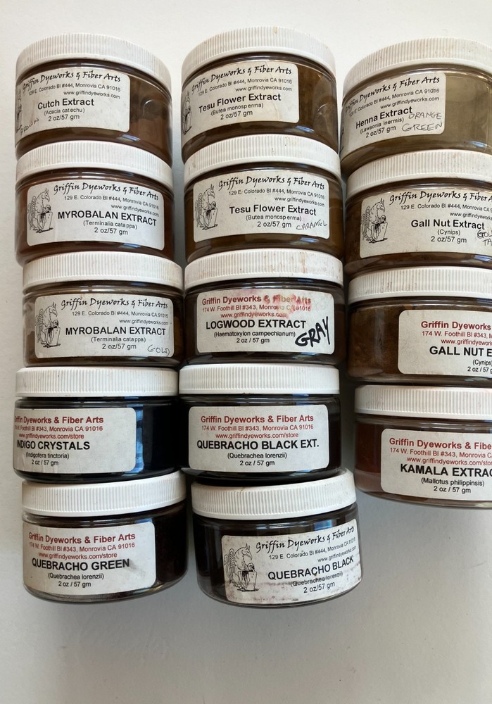 Natural Dye Extract Powders- 14 jars