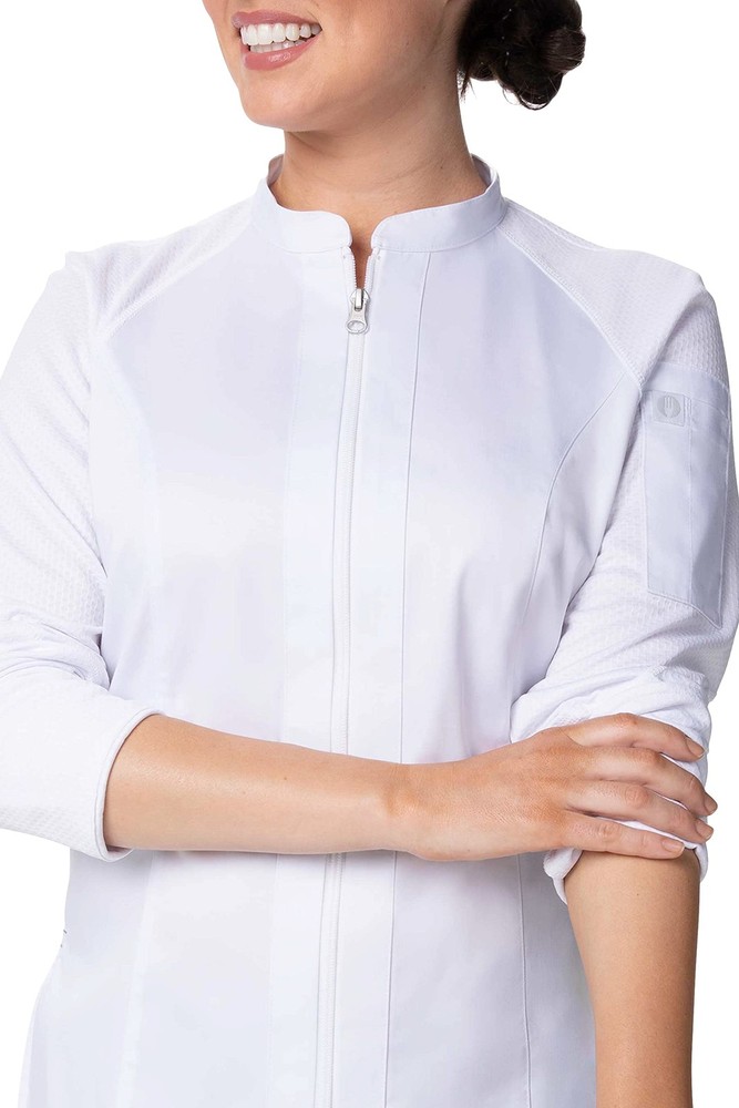 Women's Nepal Chef Coat, White, Small