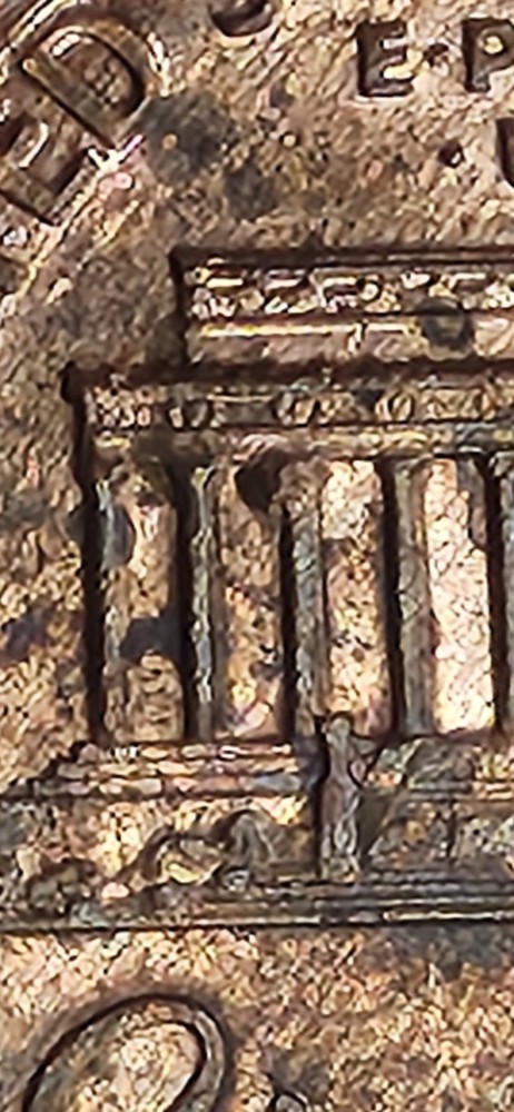 Error Cent 2006 Lincoln Memorial Bee Hive Die Chip Between Columns Uncertified