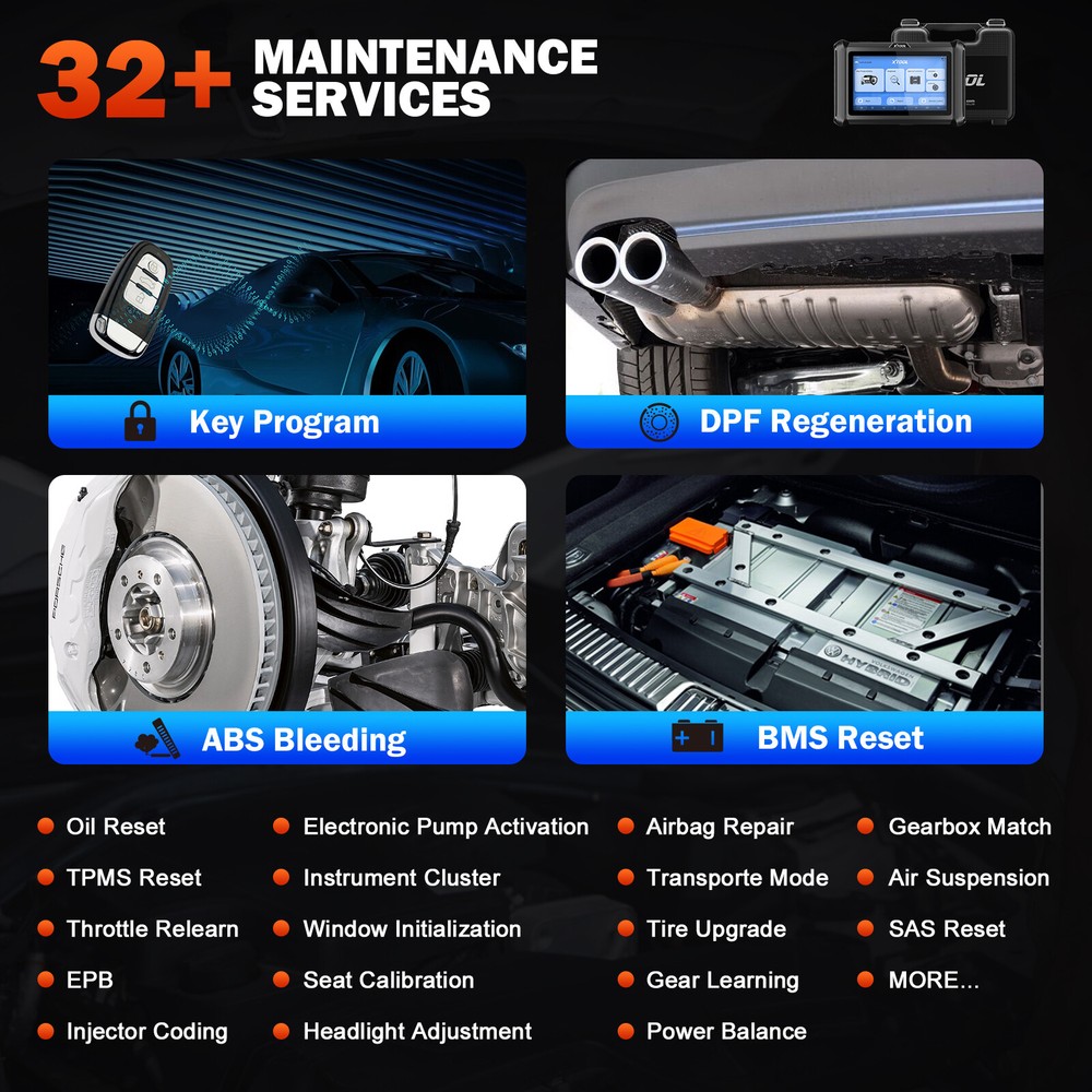 2024 XTOOL X100PADS Auto IMMO K~ey Program Full System Diagnostic Scanner+EEPROM