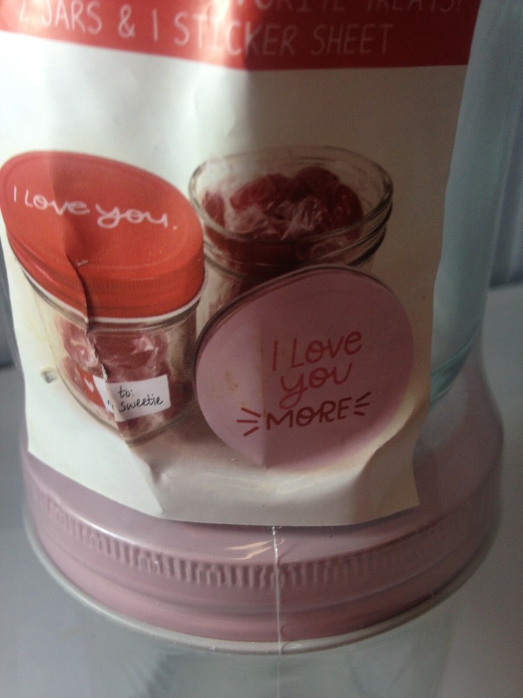Sweets Jars 2 Jars and 1 Sticker Sheet New