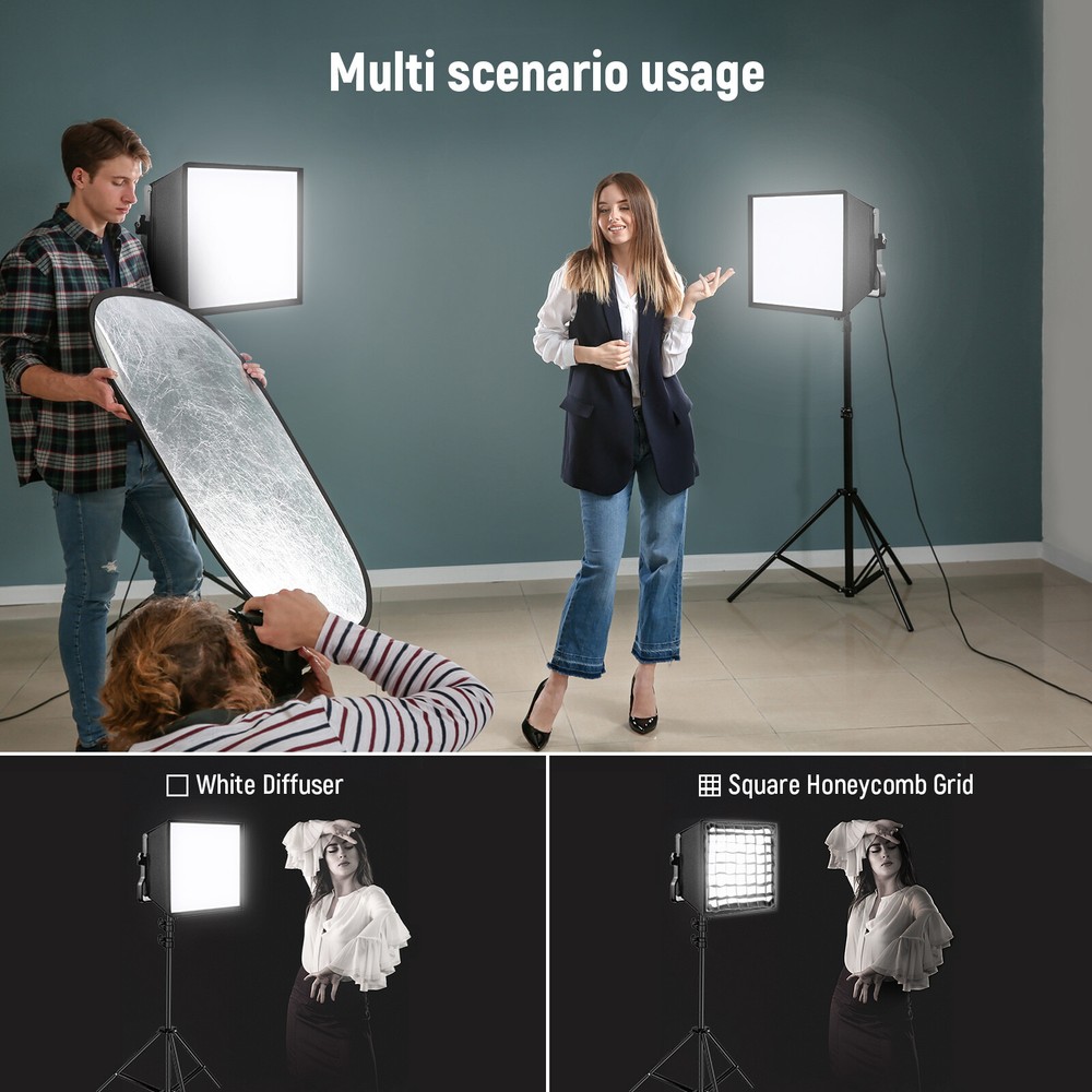 NEEWER 12.2''x 11.4''Foldable Photo Video Studio Softbox Diffuser&Grid&Bag