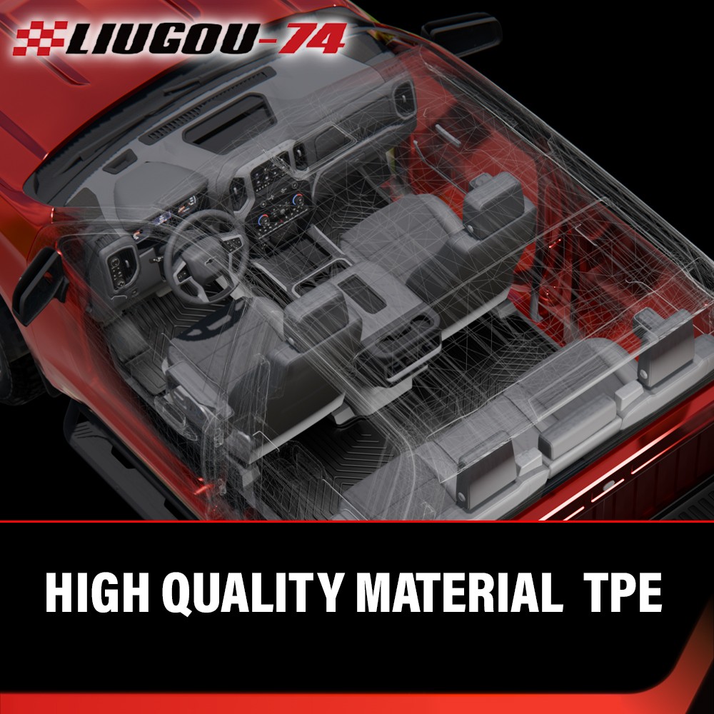 All Weather TPE Floor Mats & Trunk Cargo Liner Black Fit For Cadillac XT5 2018